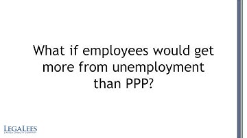 Q&A More From Unemployment than PPP?
