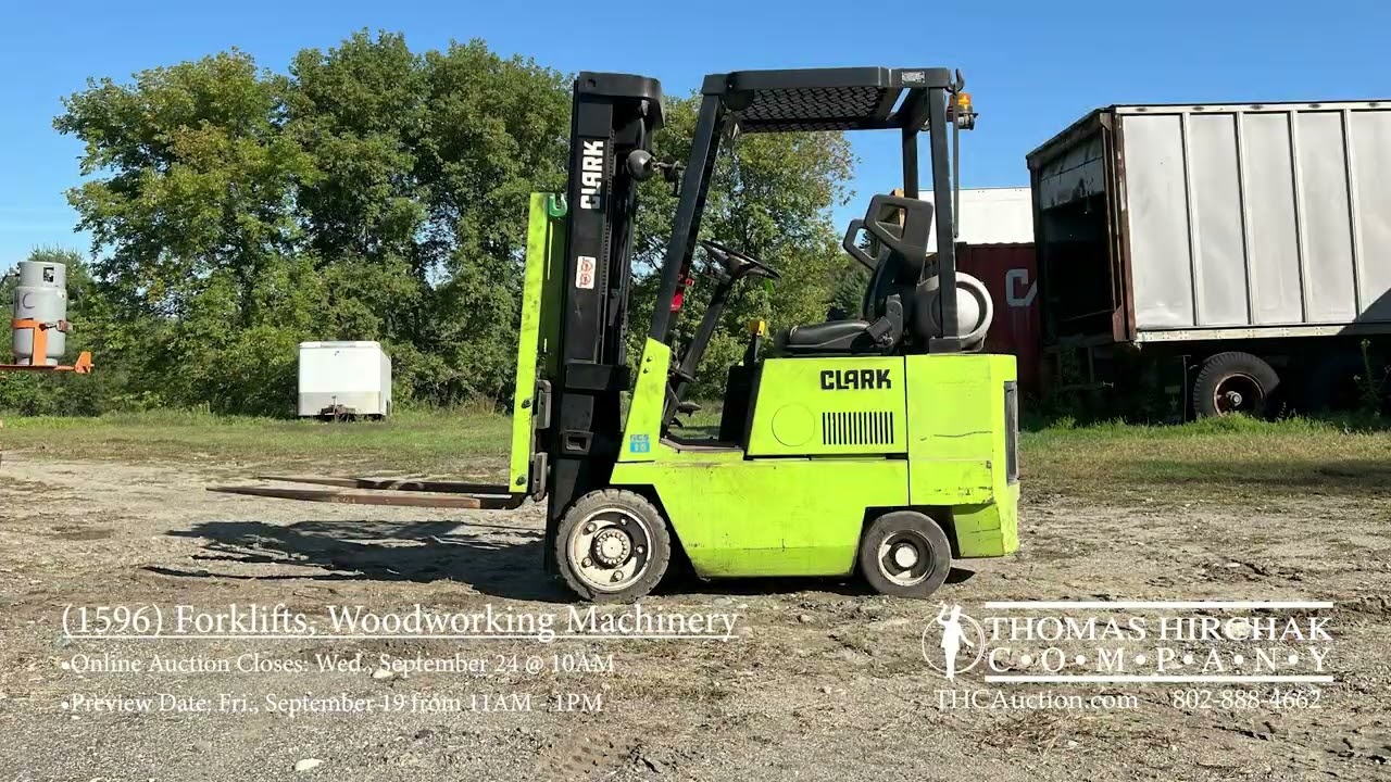 (1596) Forklifts, Woodworking Machinery - Up For Auction