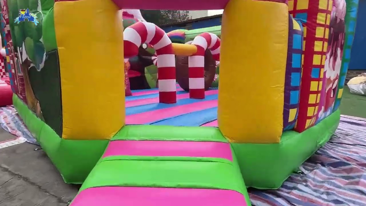 Candy City Inflatable Play Zone: Sweet Fun for Kids!