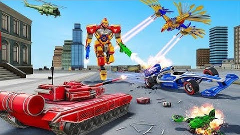 New Army Tank Robot Transformation  | Lion Eagle Robot Shooting Game | Chari Games