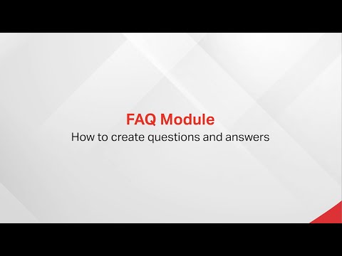 QuickSeries FAQ Module Tutorial - Classic Portal