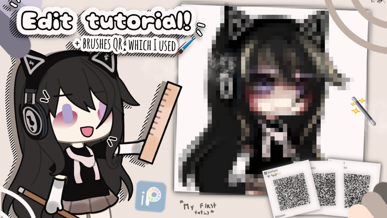 Gacha eye editing tutorial! 💙 Check out my  “Ketoie” Where you, how to edit hair on ibispaint x