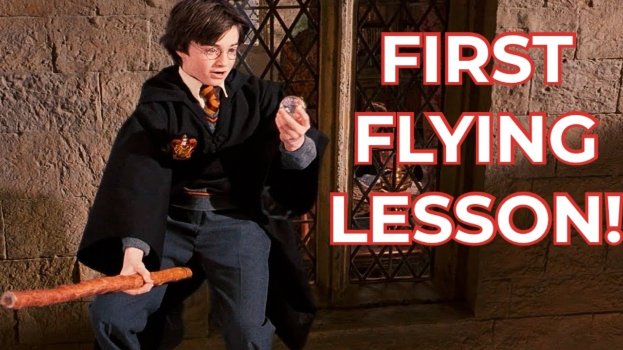 First Flying Lesson! Harry Potter and the Sorcerer's Stone - YouTube