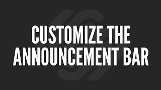 Squarespace Tutorial: Customize the Announcement Bar