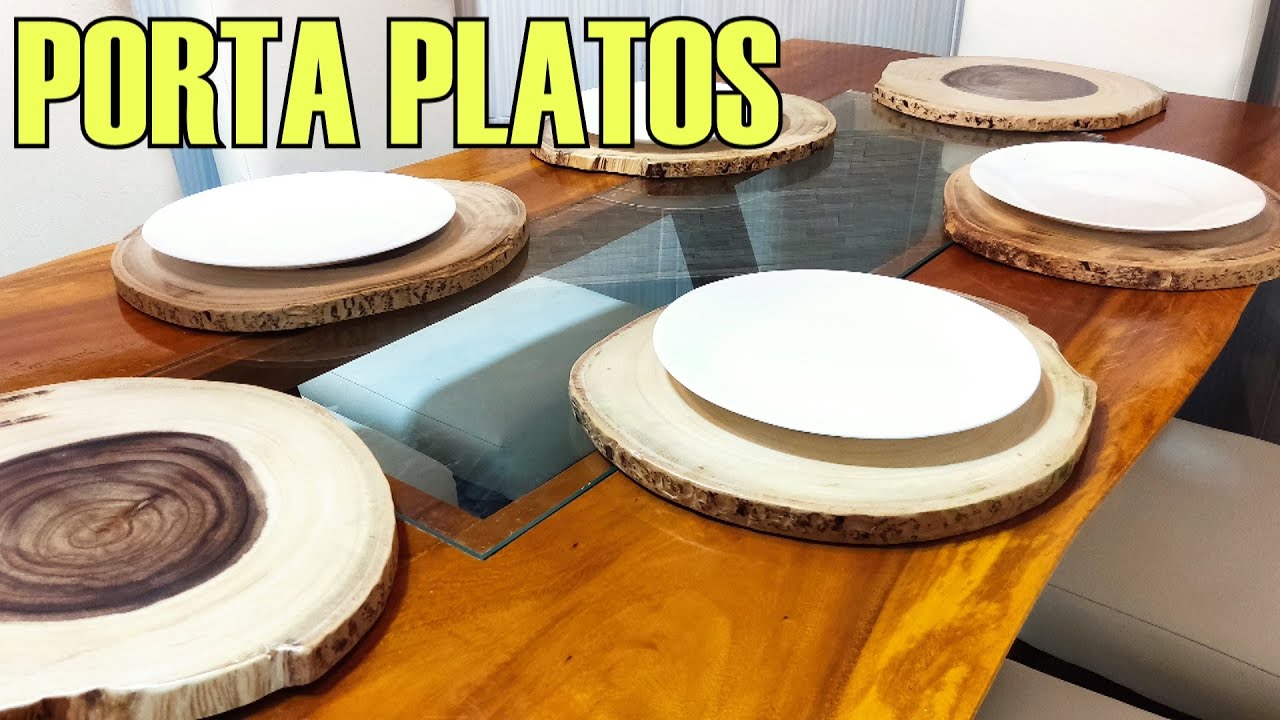 Individuales echos con Rodajas de Madera