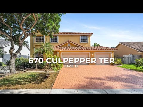 640 Culpepper Ter, Davie, FL home video tour