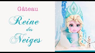 Gateau Reine Des Neiges Avec Peinture Sur Gateau Et Couronne En Isomalt Frozen Cake Tutorial Youtube