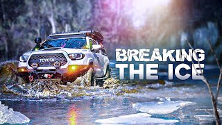 Off-Roading Through Frozen Ozark Streams | Winter Camping with New Friends