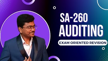 SA 260 Communication with those charges with Governance ||CA Final & Intermediate auditing Standards