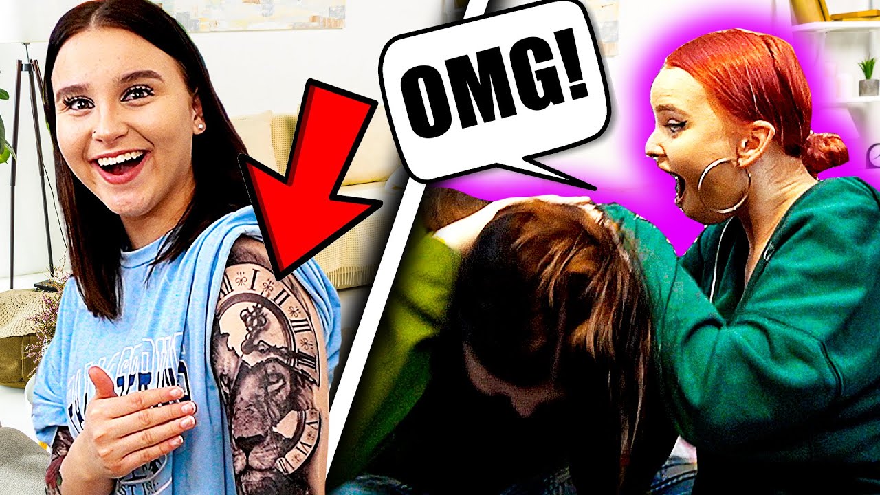 Tattoo Prank an meine Schwester ! 😂 (sie ist schockiert) - Celina