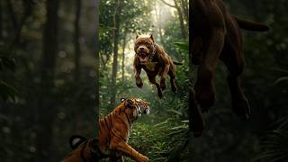 2 Pitbull Vs Tiger The Fight You Wont Believe