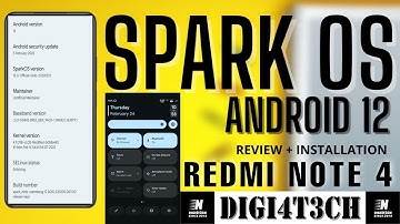 |Spark OS| |Android 12| |Redmi Note 4| |Mido| |Full Review| By |DIGI4T3CH|