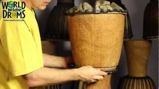 Djembe Repair & Rehead - Relacing or Installing Ropes on Djembe Drum