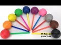 Play doh lollipops with fruits  vegetables cookie molds