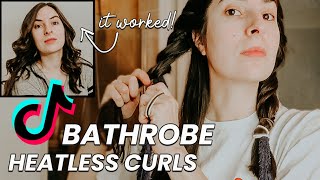 I Tried The Heatless Bathrobe Belt Curls From Tiktok & Im Shocked