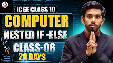 Nested If else in java Crash Course Class X ICSE 100 MARKS in 28 days Prateik Sharma by Java