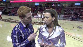Head Womens Basketball Coach Kerry Cremeans Half-Time Interview