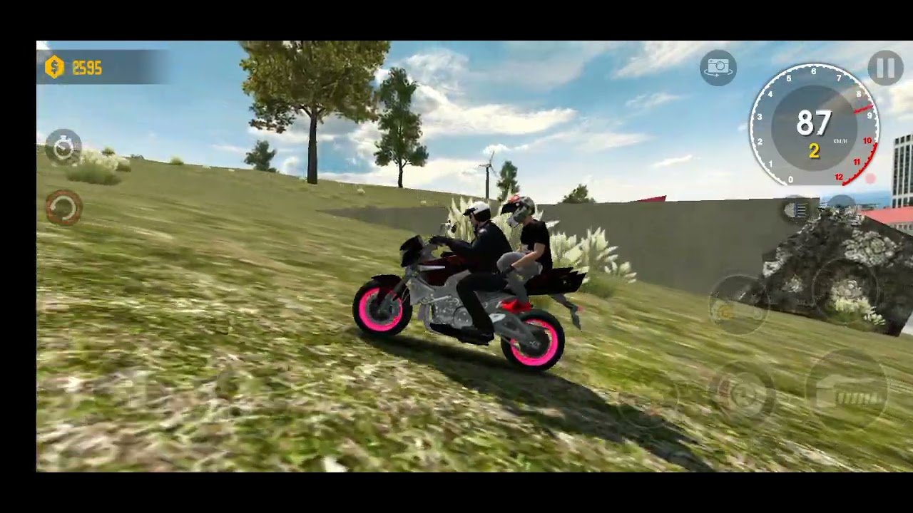 Xtreme Motorbikes 2 Player one wheeling stunt Moto Bike rider