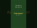 Daily Systems of Equations drill — keep those skills sharp 🔪
