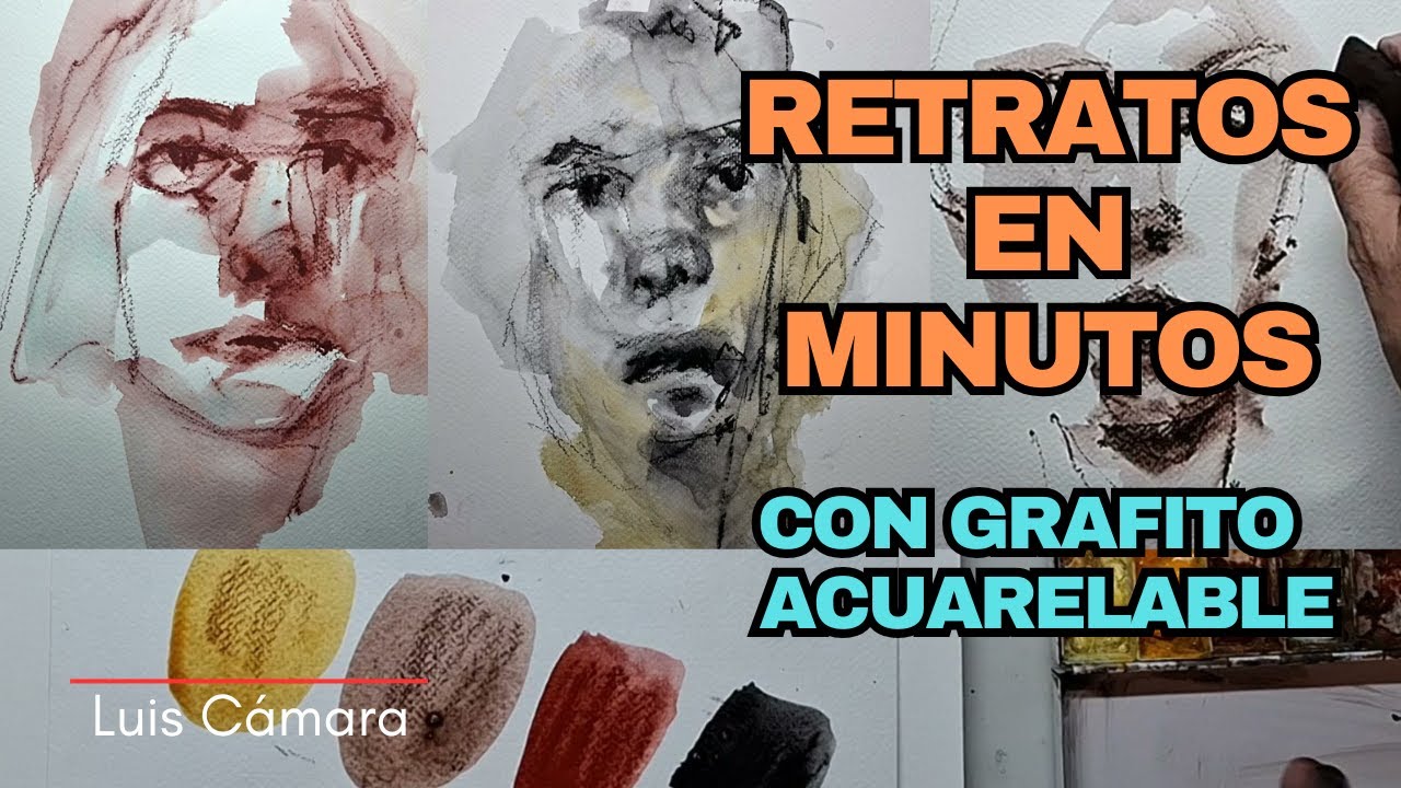 Retratos rápidos con ART GRAF: Grafito Acuarelable, pincel y agua