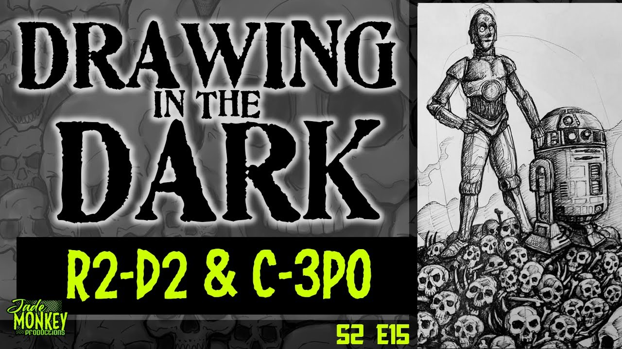 Drawing R2-D2 and C-3PO