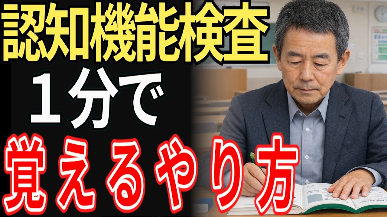 【保存版】認知機能検査イラスト覚えられない？80歳でもできる最強記憶法