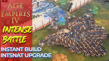 1v1 Intense Battle | Epic Battle Hardest Mode Instant Build Instant Upgrade | Age of Empires 4