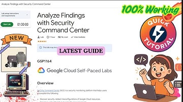 Analyze Findings with Security Command Center [SEPT 2025 Guide ] #GSP1164 #qwiklabs #arcade