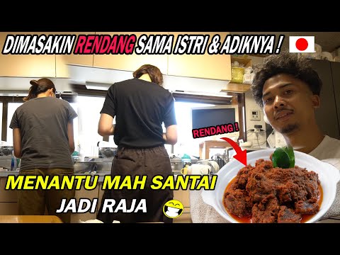 KETIKA ISTRIKU NGAJARIN ADIKNYA MASAK RENDANG UNTUK KELUARGA JEPANG ! AUTO BANGGA !