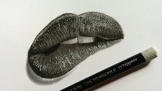 Como Dibujar Unos Labios Realistas . Labios Mordidos.
