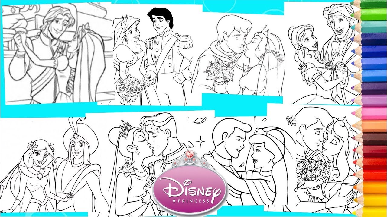 Download ALL Disney Princess Royal Wedding COMPILATION - Coloring ...