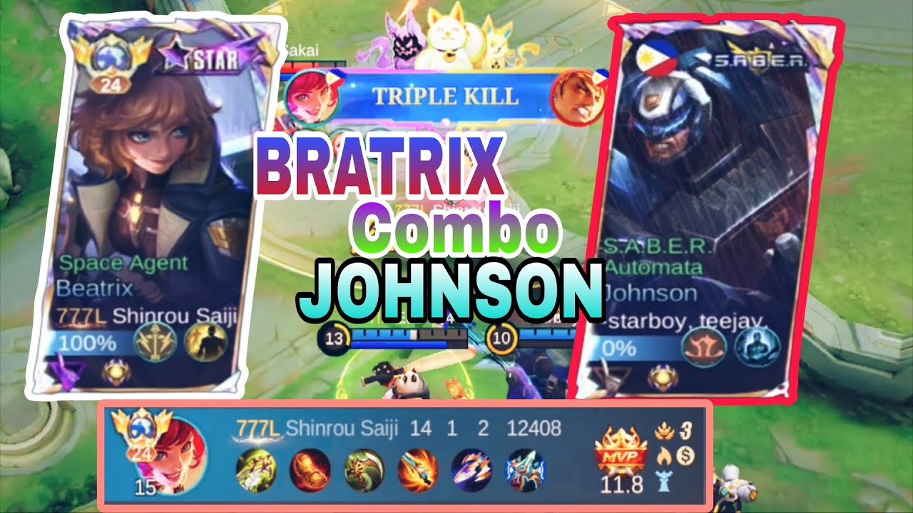 INSANE BEATRIX + JOHNSON COMBO! FULL MAP ONE-SHOT TEAMWIPE | Top Global By Shinrou Saiji