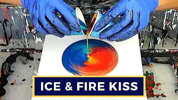 Paint Kiss Acrylic Pouring - Can’t Go Wrong With It!🤩 Easy and Satisfying Fluid Painting Technique