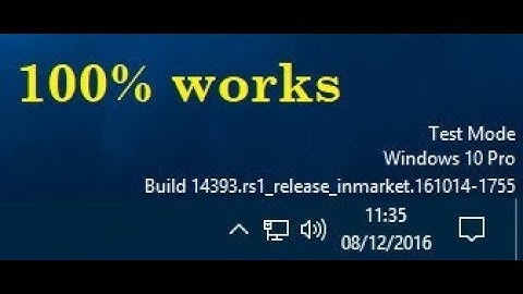 Remove/Disable Test Mode on Windows 10/8.1/8