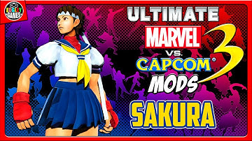 Ultimate Marvel vs. Capcom 3 Mods - Gameplay with Sakura (PC)