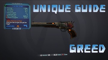Borderlands 2 Unique Weapons: Greed