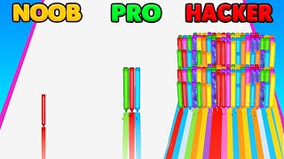 NOOB vs PRO vs HACKER in Pencil Rush 3d