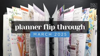 MARCH PLANNER FLIP THROUGH 2025 :: Completed Planner Pages in a Frankenplanner Setup