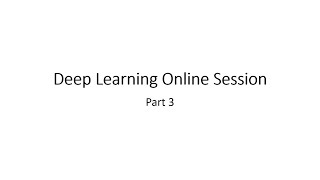 Deep Learning - Session 3 News