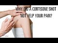 Why did a cortisone shot not help my pain?