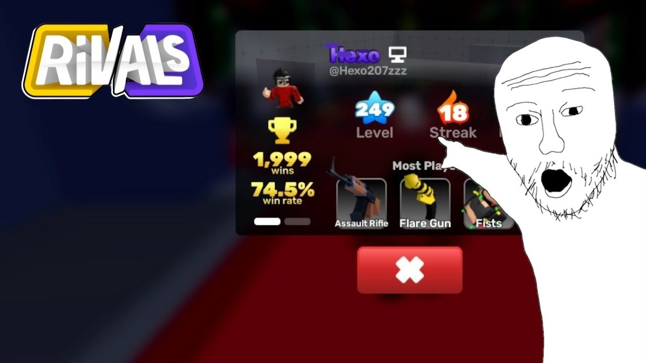 REACHING 2000 WINS IN ROBLOX RIVALS - YouTube