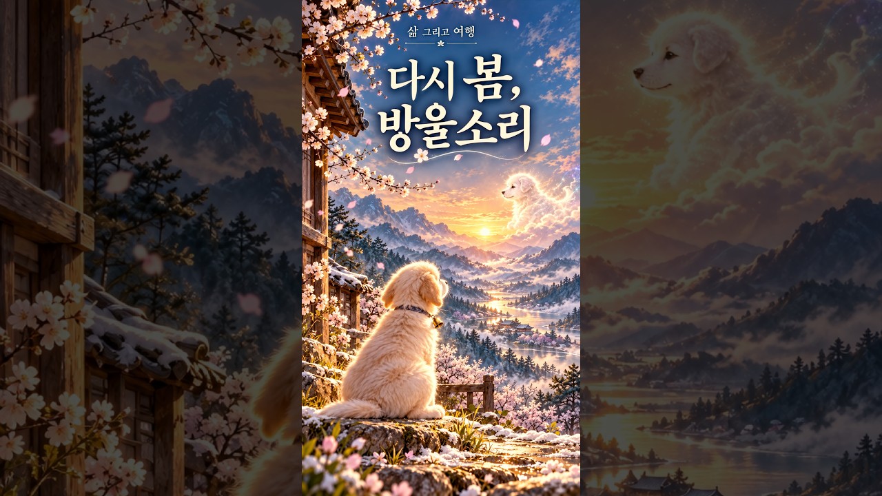 다시 봄 방울소리, 흰둥아..#삶 그리고 여행 #삶그리고여행 #리릭비디오 #AI #fusionkoreamusic #lifenjourney