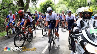 Riders bring Stage 4 to a halt for one minute in protest of early crashes | Cycling on NBC Sports