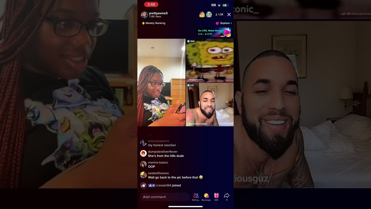 Prettyaxme & Psyiconic TikTok live late at night pt 3