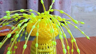 Flower vase Making full tutorial #baisali crafts 💐⭐️💐⭐️