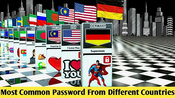 Most Common Password From Different Countries | Comparison Video
