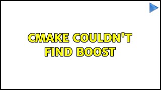 Ubuntu: Cmake Couldn't find boost Ubuntu: Cmake Couldn't find boost