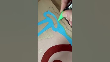 Drawing Gary the Snail with Posca markers #spongebob #shorts #posca