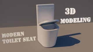 29- 3D MODERN TOILET SEAT MODELING  _MAYA