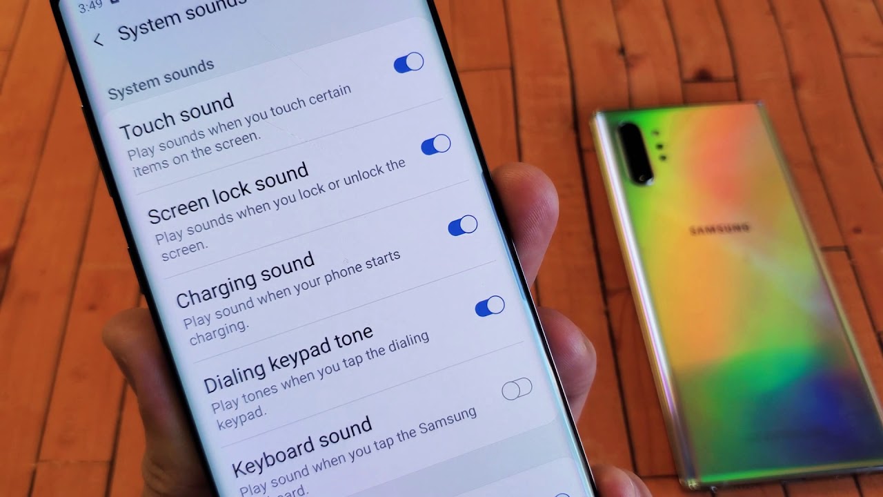 Galaxy Note 10 / 10+: How To Turn Lock Screen Click Sound On/Off - Youtube